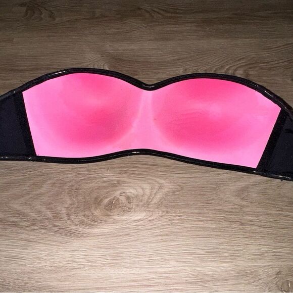 Pink Victoria's Secret Black Multi Way Bandeau Strapless Bra 34C - Picture 8 of 10